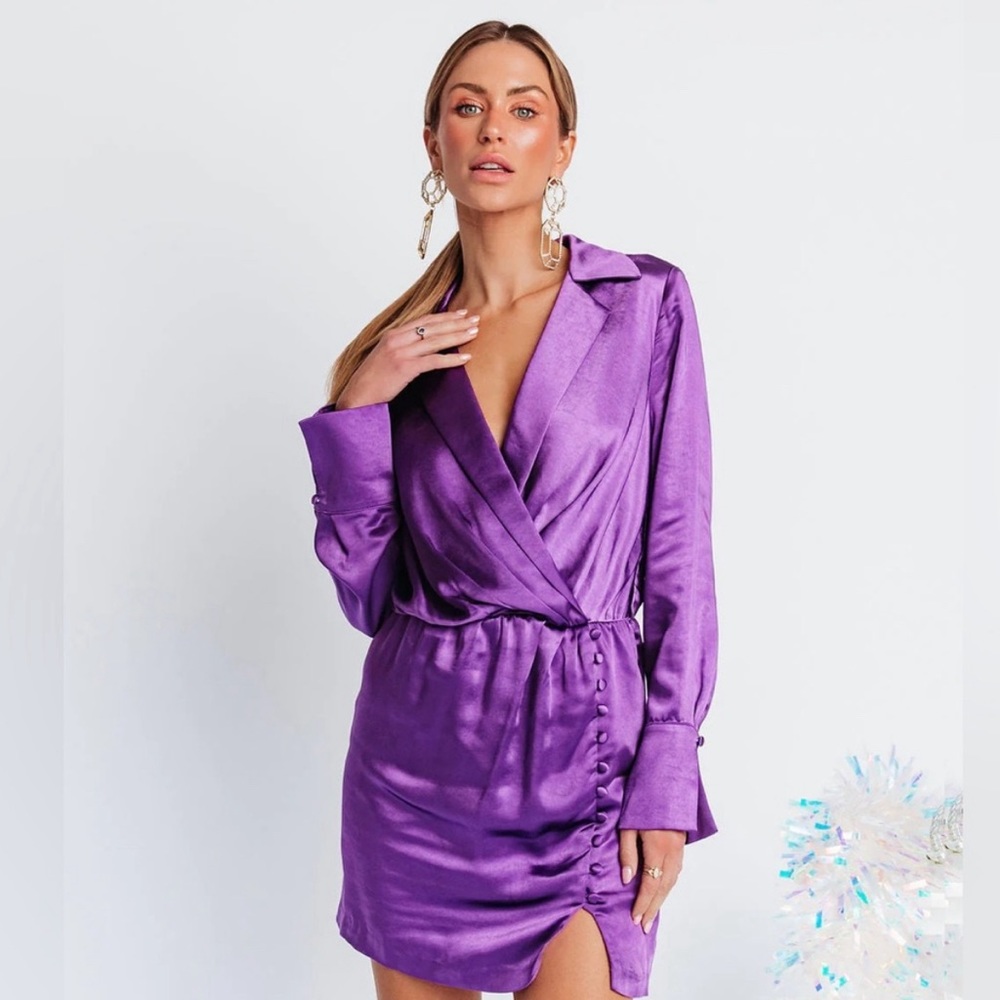 Vici Purple Satin Dress